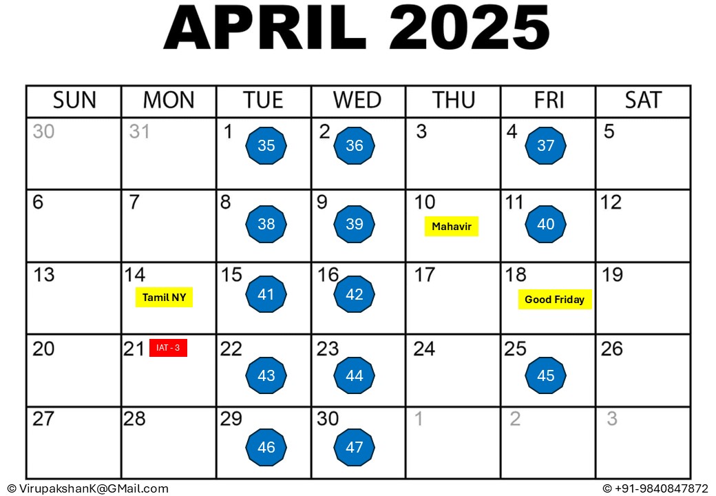 FSD & ASNA Calendar 2025