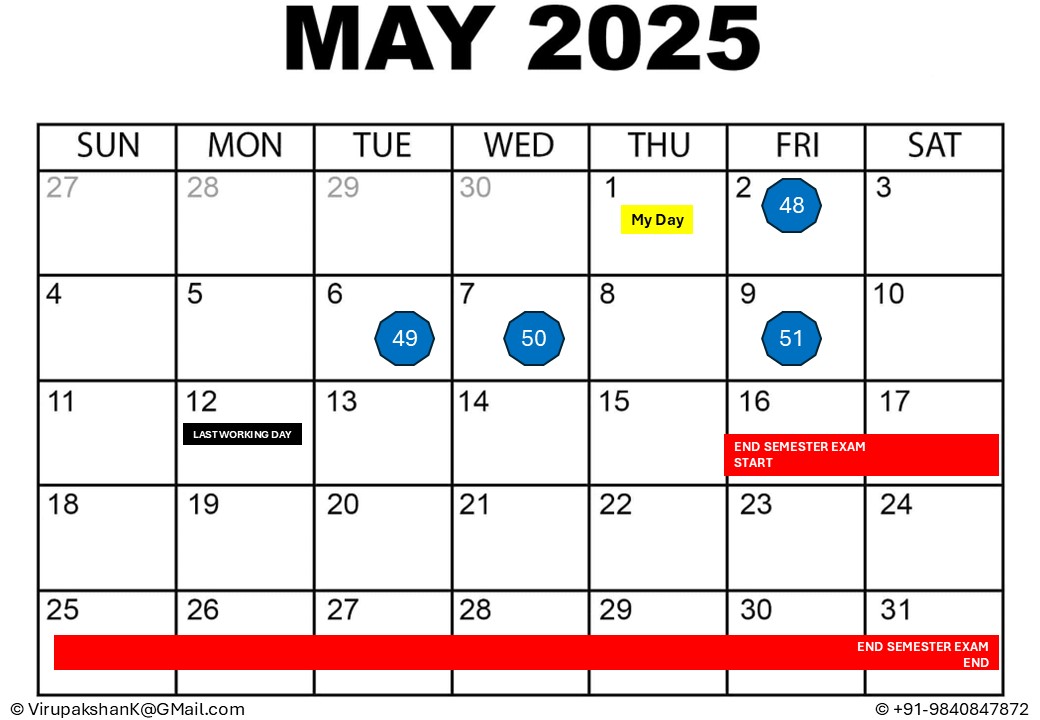 FSD & ASNA Calendar 2025