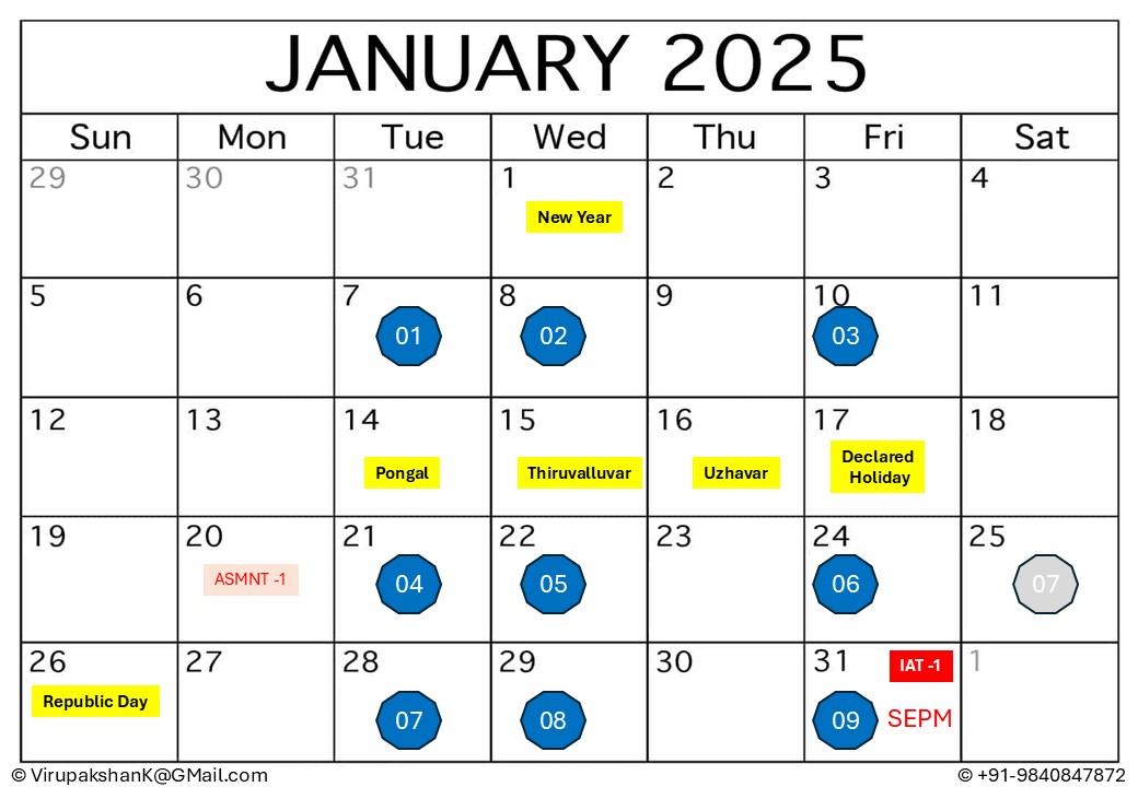 FSD & ASNA Calendar 2025